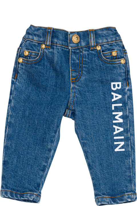 Sale for Baby Girls Balmain Jeans Con Logo