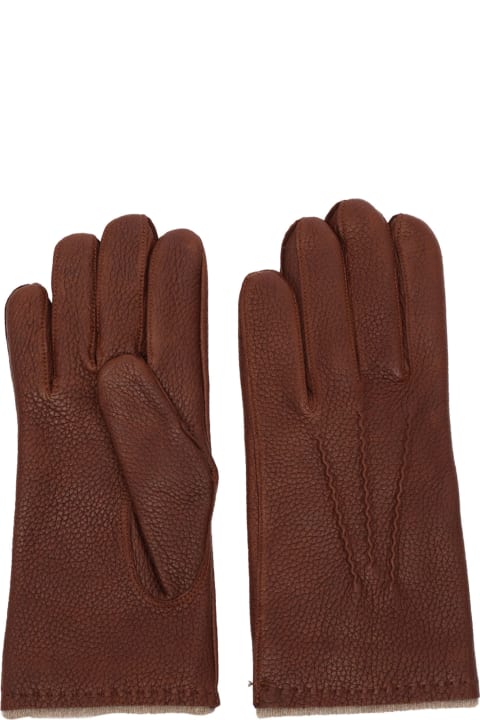 Gloves for Women Orciani Grained Leather Gloves