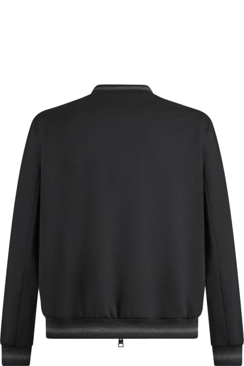 Homeware Etro Black Paisley Bomber Jacket With Logo