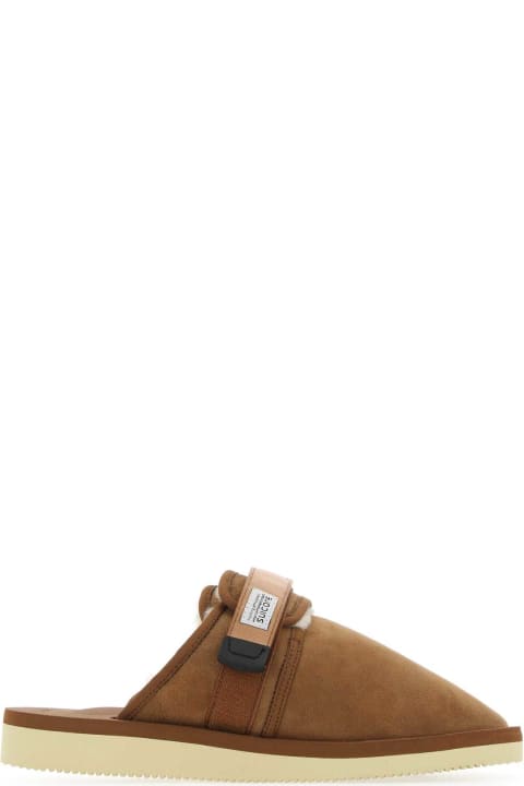 SUICOKE لـ Kids SUICOKE Biscuit Suede Zavo Slippers