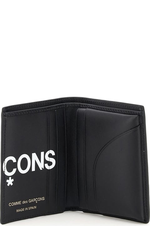 Wallets for Men Comme des Garçons Wallet Small Bifold Wallet With Huge Logo