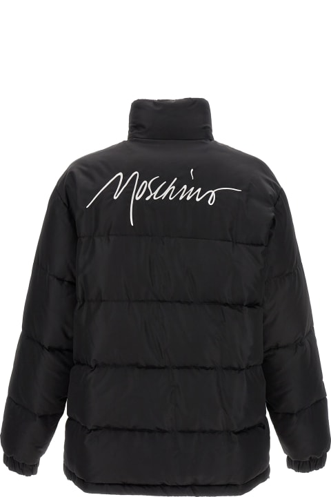 Moschino for Kids Moschino Logo Embroidery Down Jacket