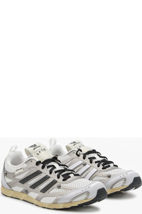 Adidas Silver Leather Adizero Pr Sneakers