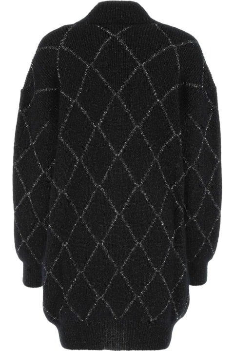Sweaters for Women Saint Laurent Embroidered Mohair Blend Oversize Cardigan