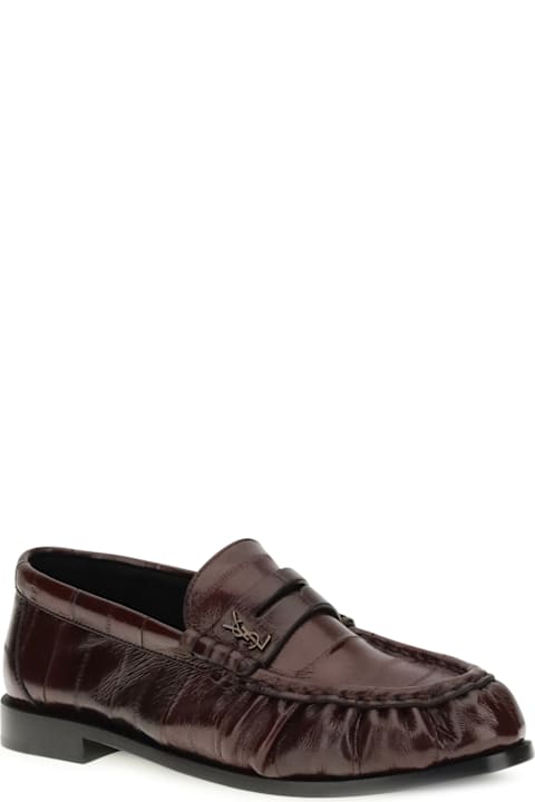 Saint Laurent Flexible Patent Eel Le Loafer Loafers