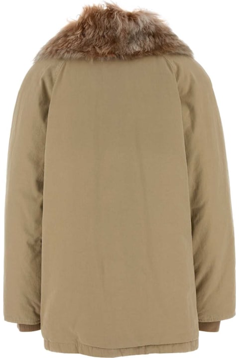 Prada for Kids Prada Beige Cotton Down Jacket