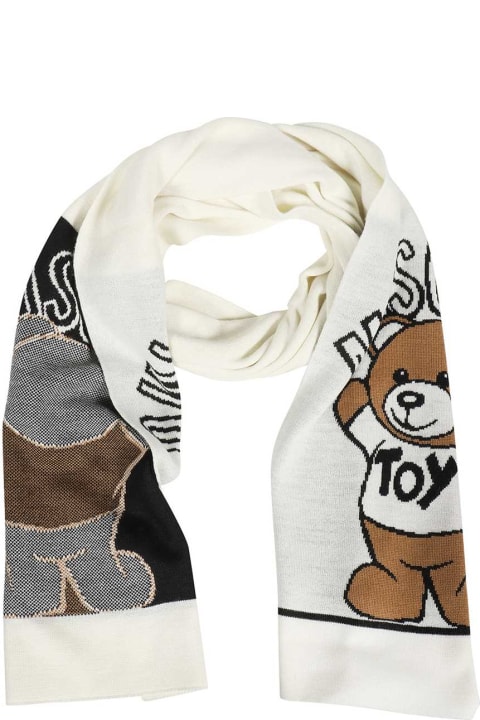 Scarves & Wraps for Women Moschino Logo Knitted Scarf
