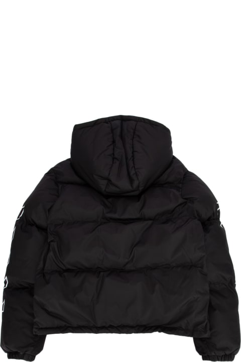 Off-White Coats & Jackets for Boys Off-White Bookish Diag Short Puffer Black White