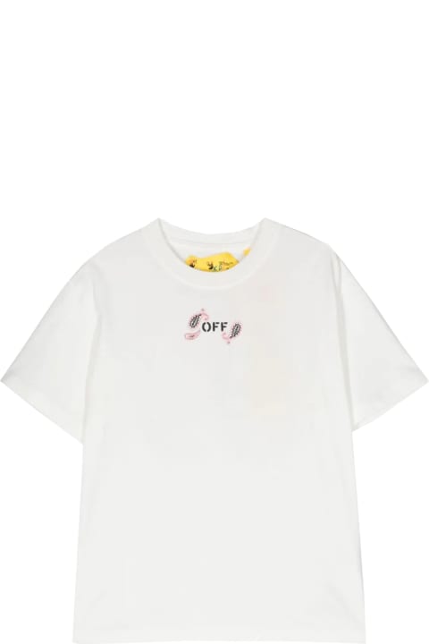 Topwear for Girls Off-White T-shirt With Print