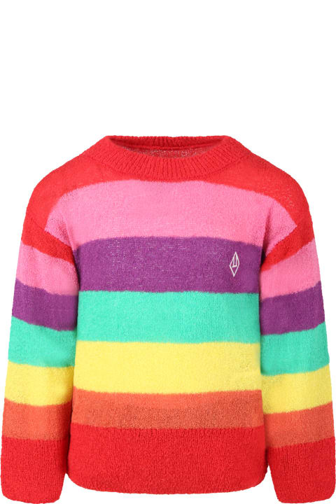 Multicolor Sweater For Kids With Logo