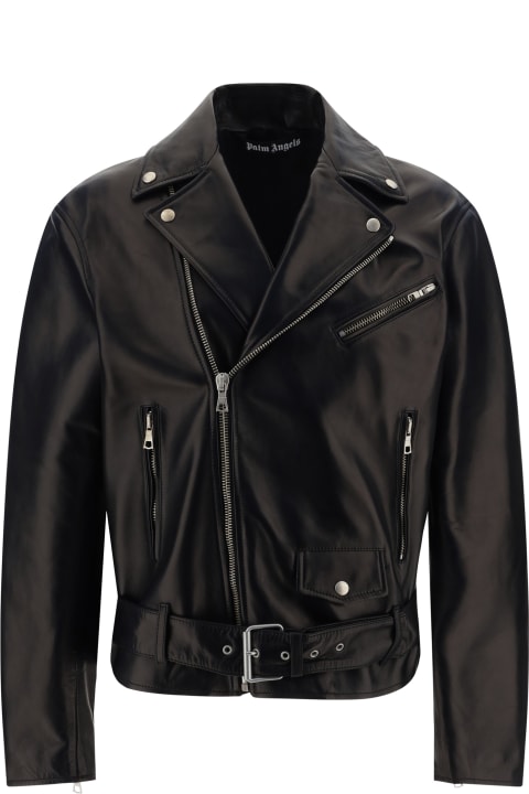 Palm Angels Coats & Jackets for Men Palm Angels Leather Perfecto