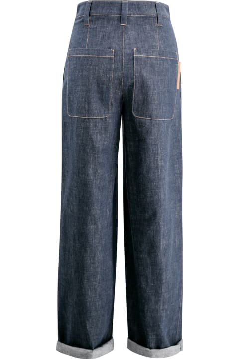 Pants & Shorts for Women Brunello Cucinelli Wide Leg Jeans