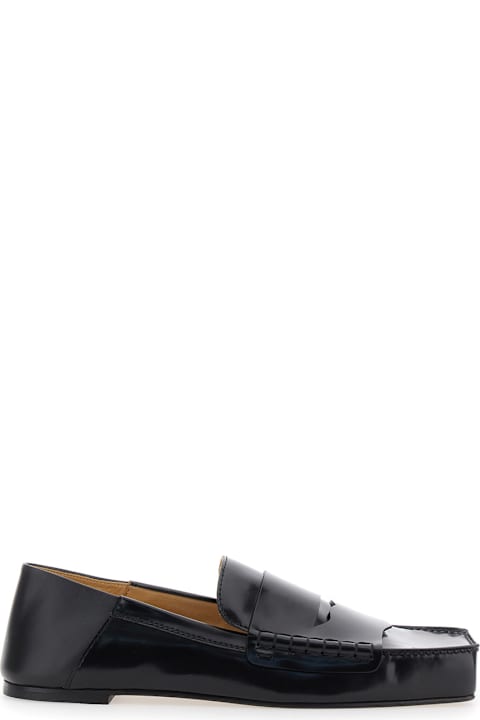 Homeware Jacquemus 'les Carré' Black Loafers With Square Toe In Leather Man