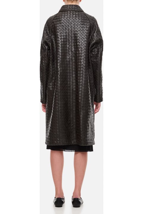 Fashion for Women Bottega Veneta Handmade Unlined Woven Leather Coat