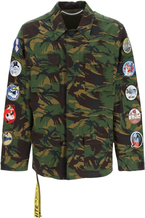 Coats & Jackets for Men Off-White Safari Jacket With Decorative Patches