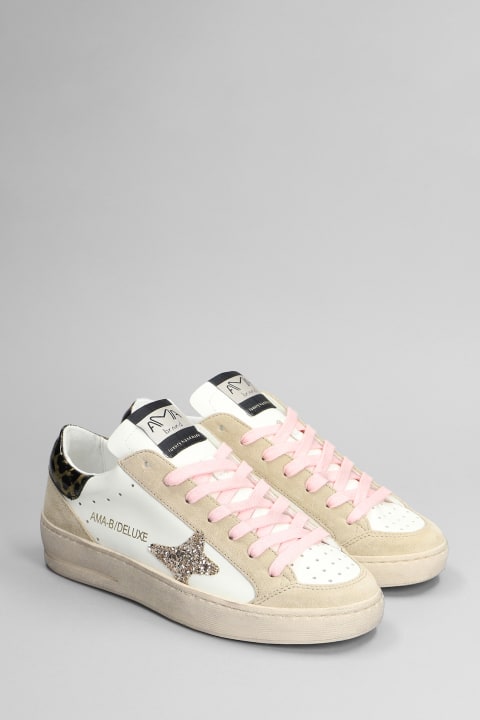 AMA-BRAND Shoes for Women AMA-BRAND Sneakers In White Suede And Leather