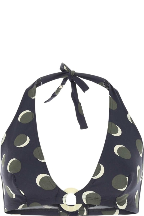 Homeware Eres Printed Stretch Nylon Bikini Top