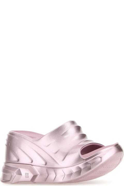 Givenchy Sandals for Women Givenchy Pink Rubber Marshmallow Mules
