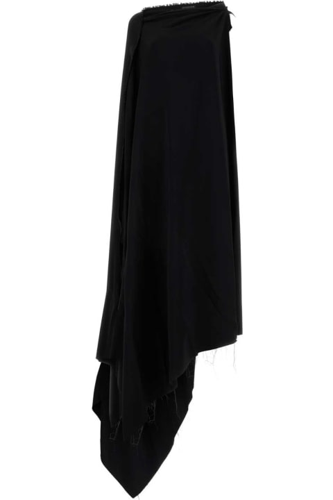 Balenciaga Sale for Women Balenciaga Black Stretch Viscose Blend Long-cut Dress