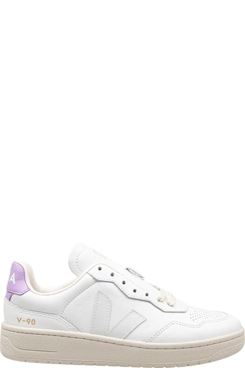 آخر صيحات الموضة من السيدات Veja Sneakers V 90 In Leather Color White/orchid