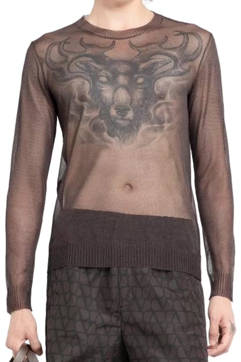 Valentino Sweaters for Men Valentino Semi-transparent Sweater