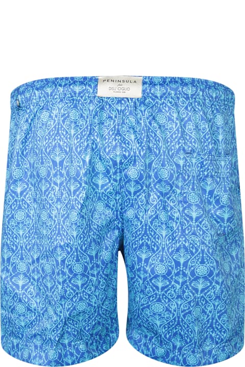 Peninsula Swimwear Clothing for Men Peninsula Swimwear Light Blue Boxer Swim Shorts