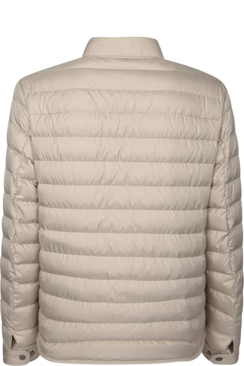 Moncler Coats & Jackets for Men Moncler Bourdon Shirt Beige Down Jacket