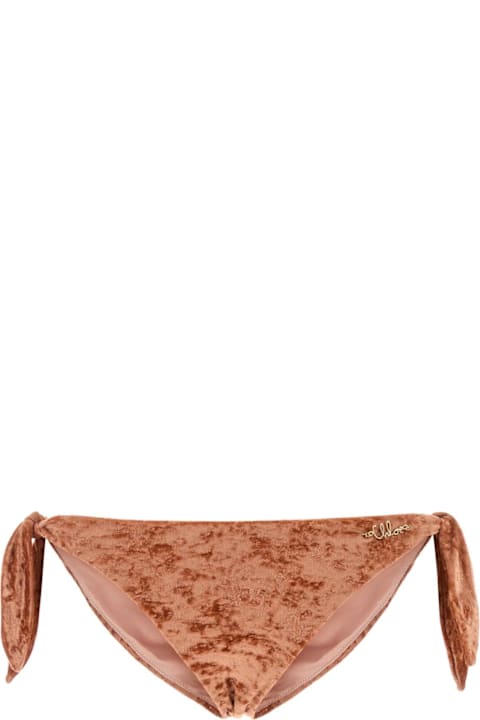 Homeware Chloé Peach Stretch Velvet Bikini Slip