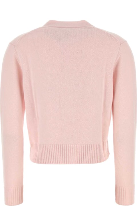 Maison Kitsuné لـ Women Maison Kitsuné Pastel Pink Wool Blend Cardigan