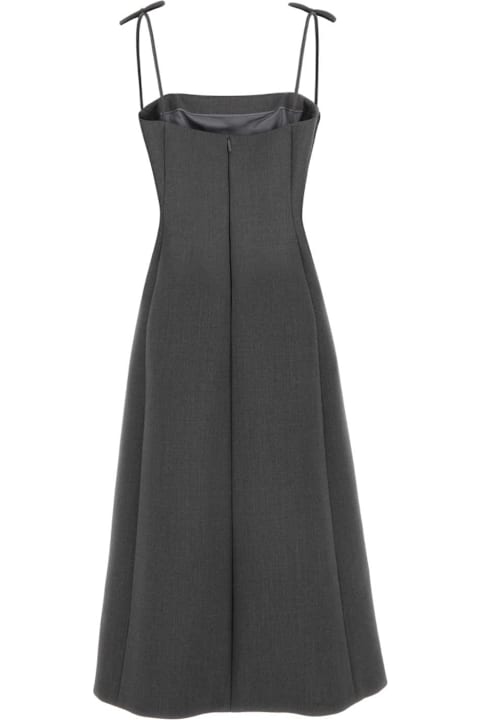 Valentino Garavani Dresses for Women Valentino Garavani Grey Stretch Wool Dress