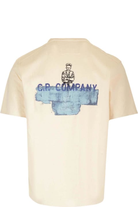 Topwear for Men C.P. Company Logo Printed Crewneck T-shirt