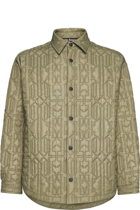 Palm Angels for Men Palm Angels Allover Monogram Quilted Overshirt