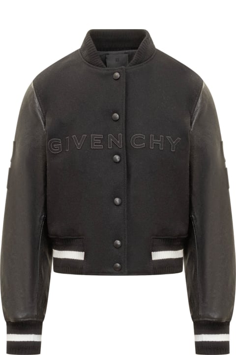 Givenchy for Women Givenchy Cropped Varsity Jacket
