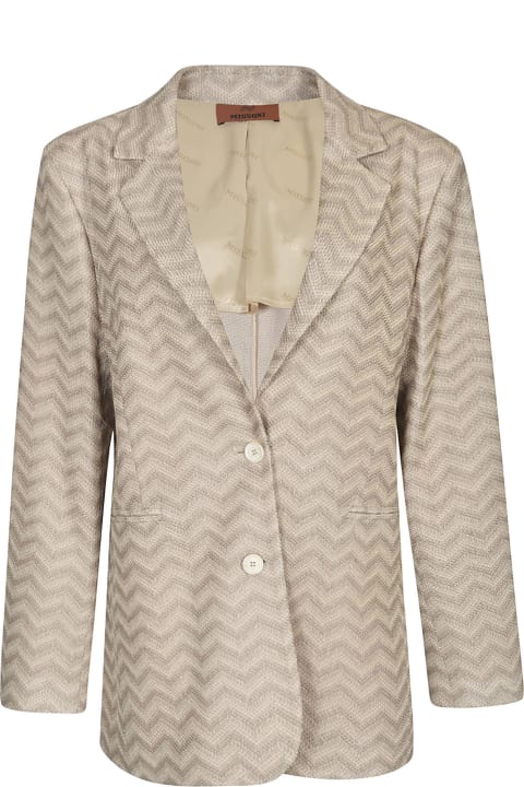 Missoni Coats & Jackets for Women Missoni Zig-zag Patterned 2 Buttons Blazer