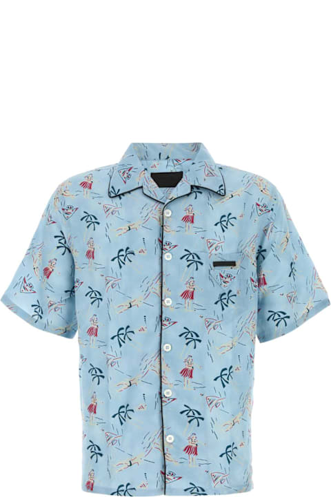 Fashion for Men Prada Printed Satin Shirt