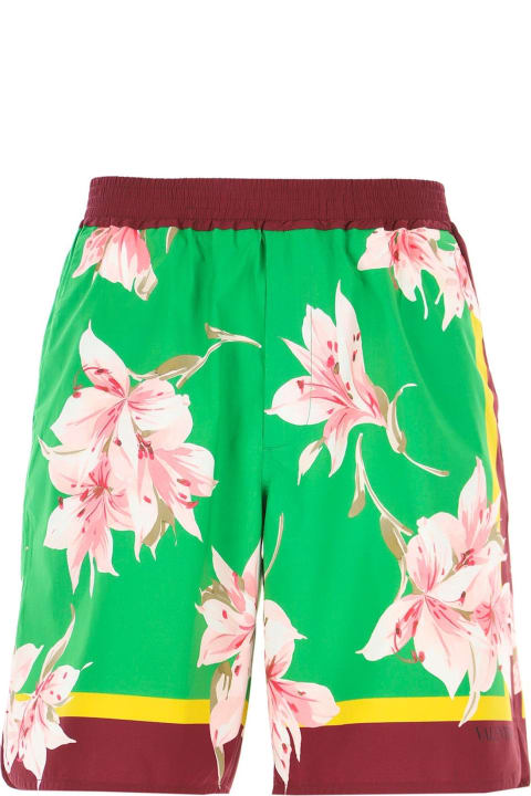 Valentino Pants for Women Valentino Flowers Printed Bermuda Shorts