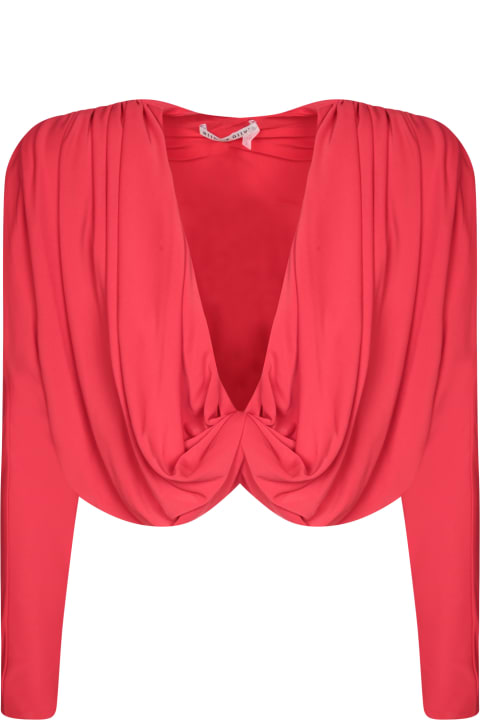 Clothing for Women Alice + Olivia Alice + Olivia Red Cropped Twist Blouse