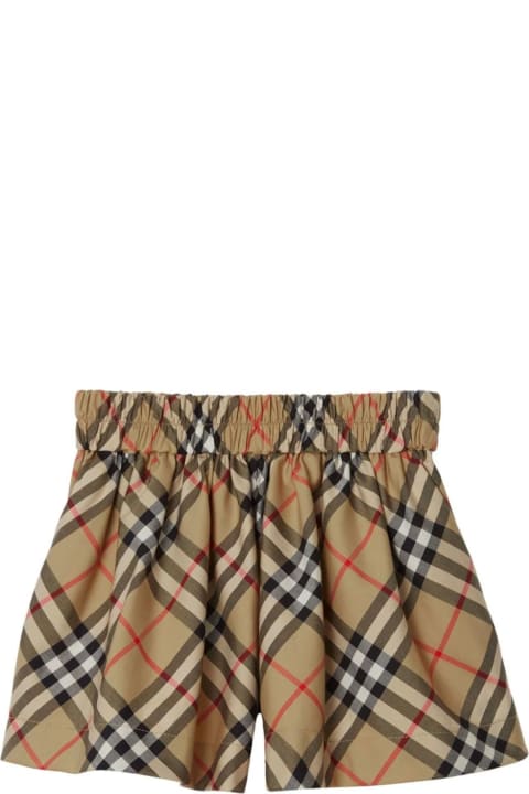 Bottoms for Baby Girls Burberry Burberry Kids Shorts Beige