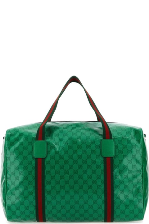Gucci Luggage for Men Gucci Green Gg Crystal Fabric Travel Bag