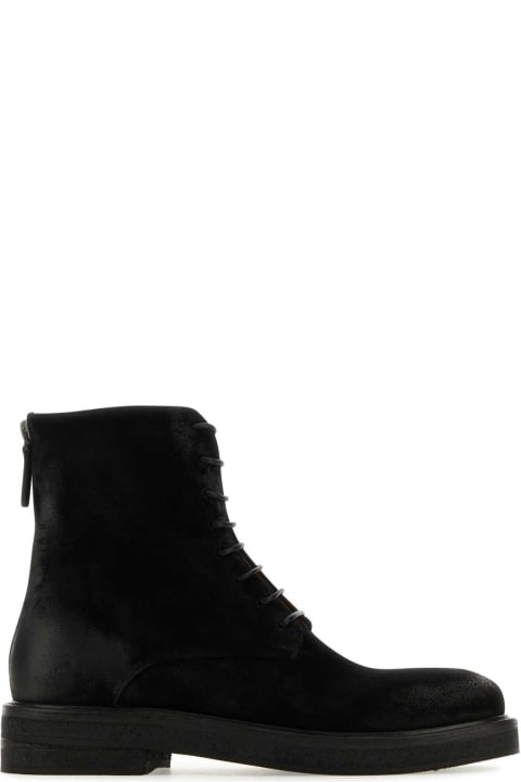 Marsell Boots for Women Marsell Black Suede Ankle Boots