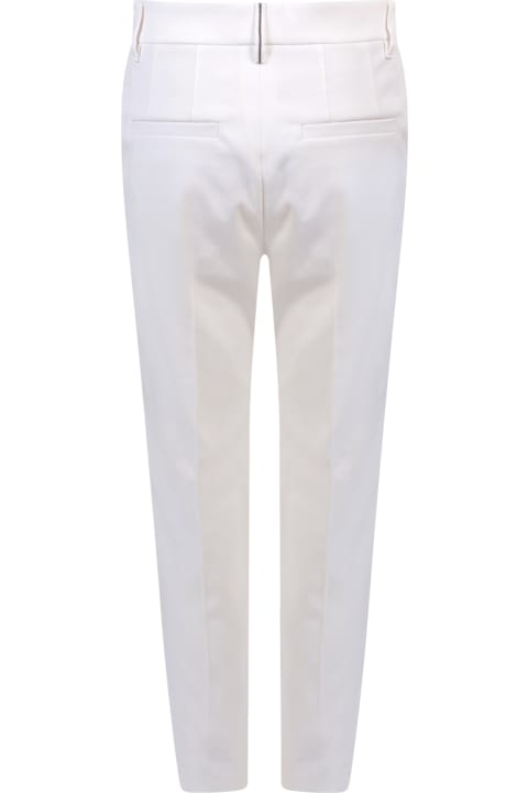 Brunello Cucinelli Pants & Shorts for Women Brunello Cucinelli Stretch Cotton Drill Trousers With Jewel On The Back Loop