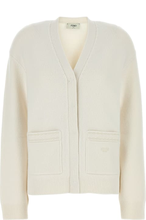 Homeware Fendi White Cashmere Blend Cardigan