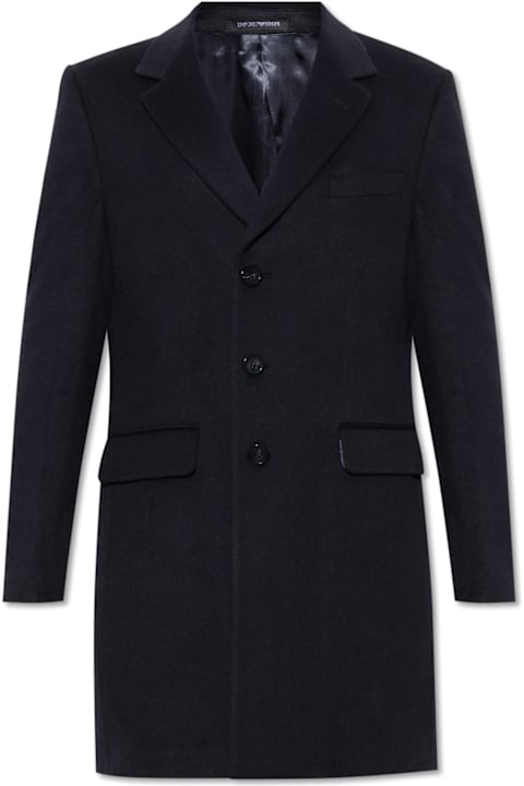 Homeware Emporio Armani Emporio Armani Coat With Notch Lapels