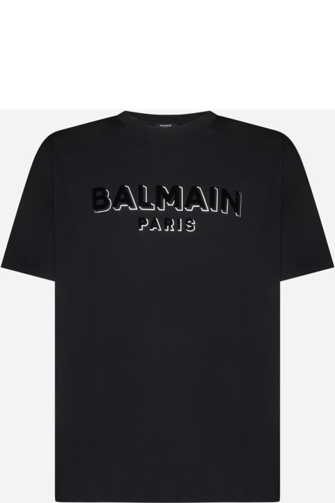 メンズ トップス Balmain Logo Cotton T-shirt