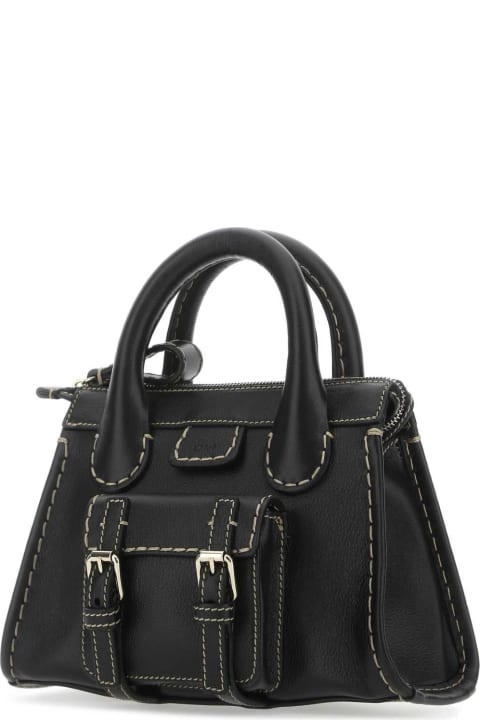 Chloé for Women Chloé Black Leather Mini Edith Handbag