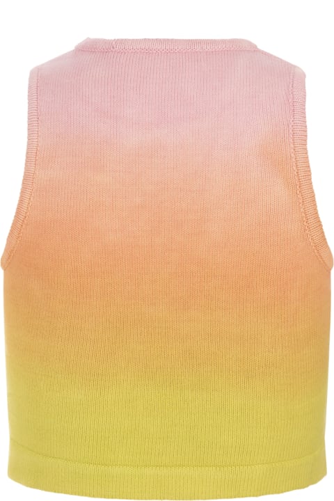 Fashion for Women Barrow Multicoloured Knitted Crop Top With Degradé Effect