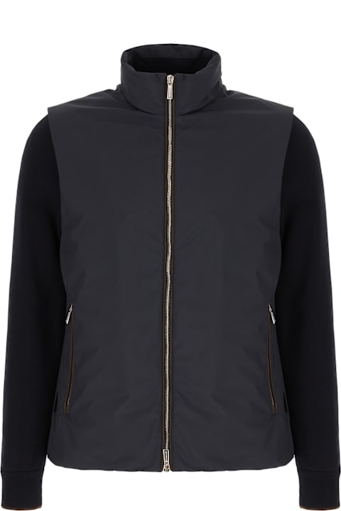 Moorer for Men Moorer Navy Blue Polyester Jacket