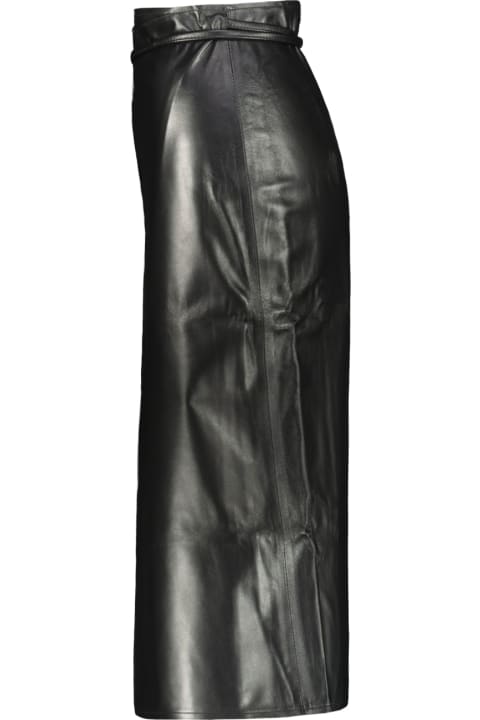 ウィメンズ新着アイテム VETEMENTS Leather Wrap Skirt