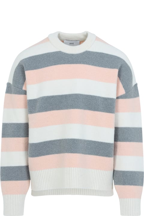 Ami Alexandre Mattiussi for Kids Ami Alexandre Mattiussi Striped Crewneck Sweater