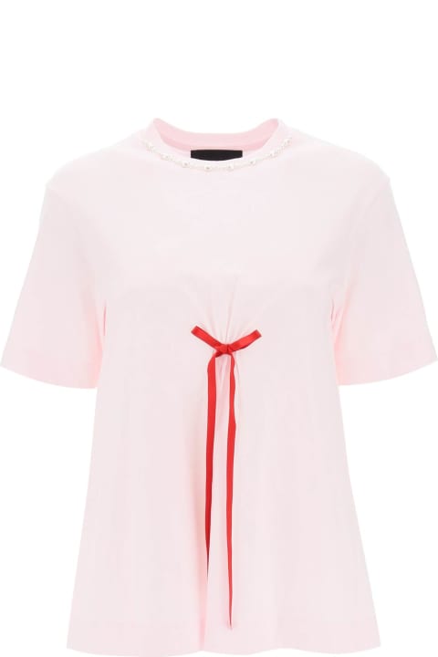 ウィメンズ新着アイテム Simone Rocha A-line T-shirt With Bow Detail